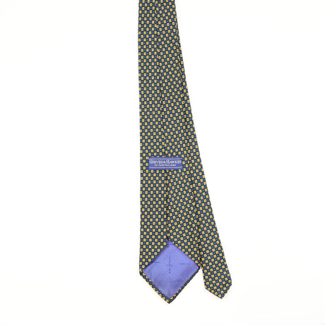 Back of Vintage 1990's Gieves & Hawkes Geometric Patterned Tie