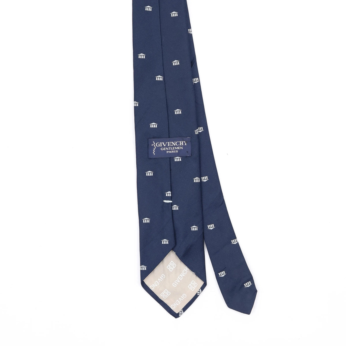 Back Back Detail of Vintage 1990's Givenchy Geometric Patterned Tie