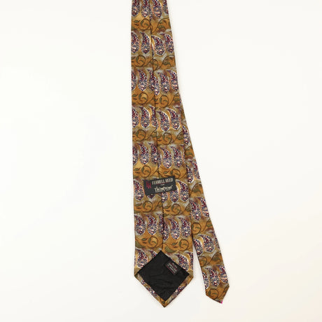 Back of Vintage Ferrell Reed Paisley Patterned Tie