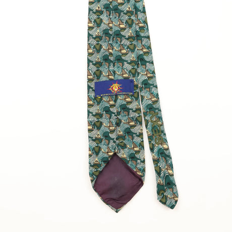 Back Detail of Vintage 1990's Geometric Patterned Tie