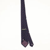 Back Back of Vintage 1980's Jacques Fath Striped Patterned Tie