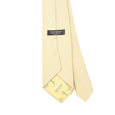 Back Detail of Vintage 1980's Yves Saint Laurent Plain Patterned Tie
