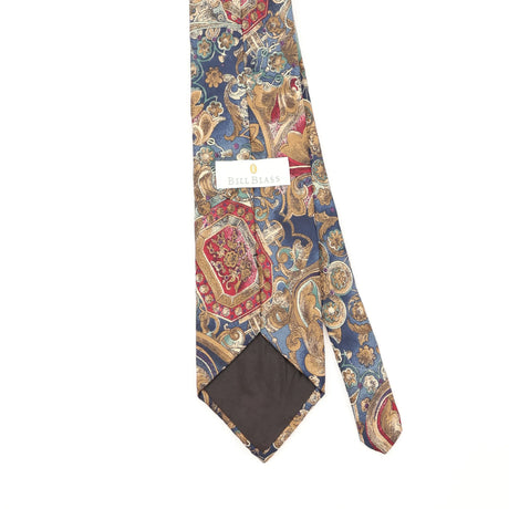 Back Back Detail of Vintage 1990's Bill Blass Abstract Patterned Tie