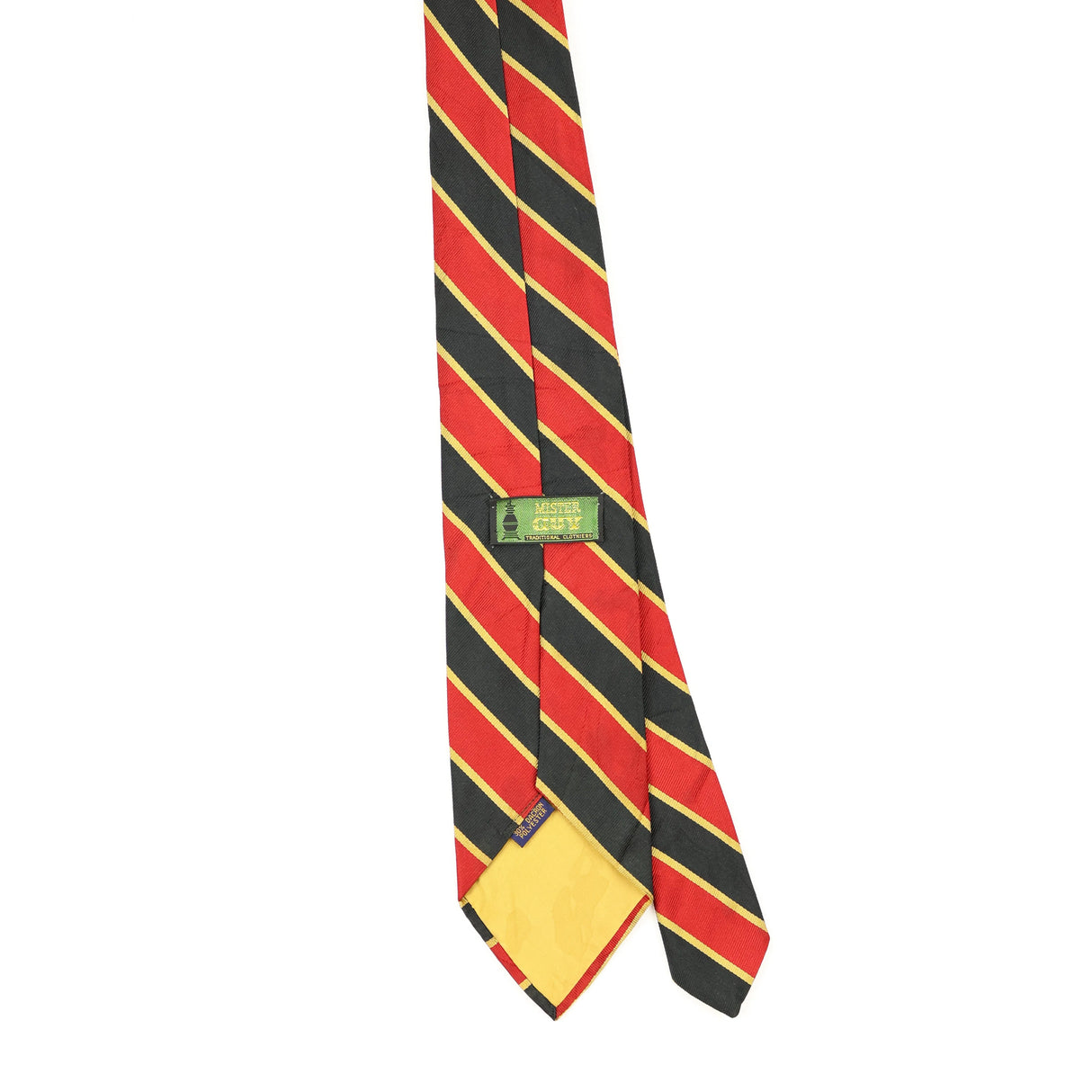 Back Back of Vintage 1970's Striped Patterned Tie