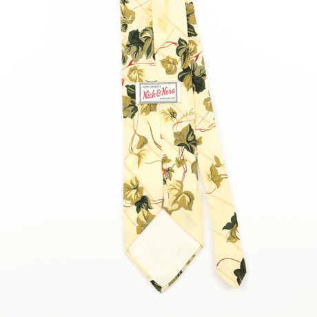 Back Detail of Vintage 1980's Floral Patterned Tie