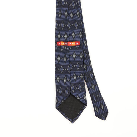 Back Detail of Vintage 1990's Tundra Geometric Patterned Tie