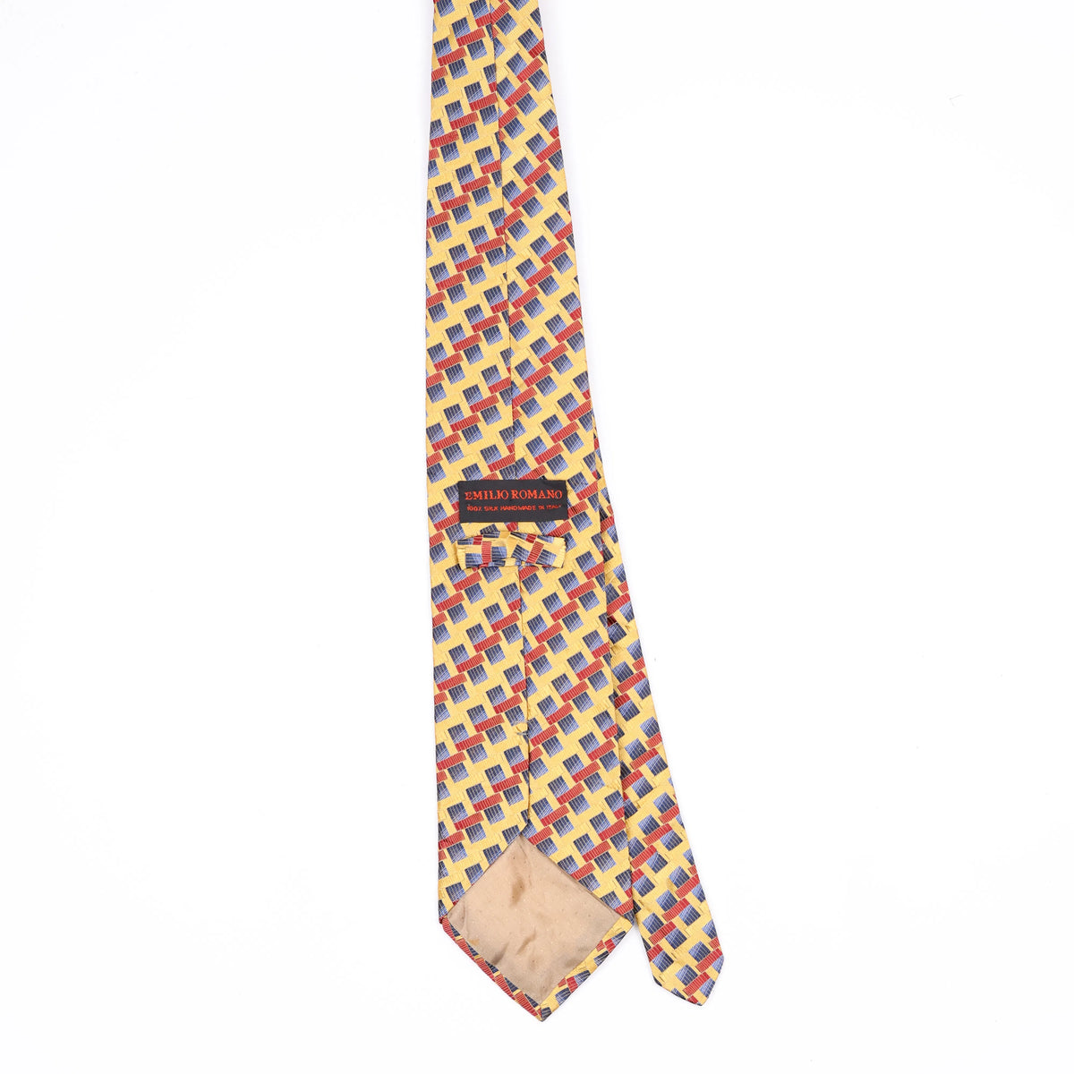 Back Back of Vintage 1990's Geometric Patterned Tie