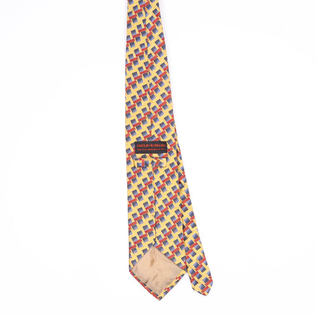 Back Back of Vintage 1990's Geometric Patterned Tie
