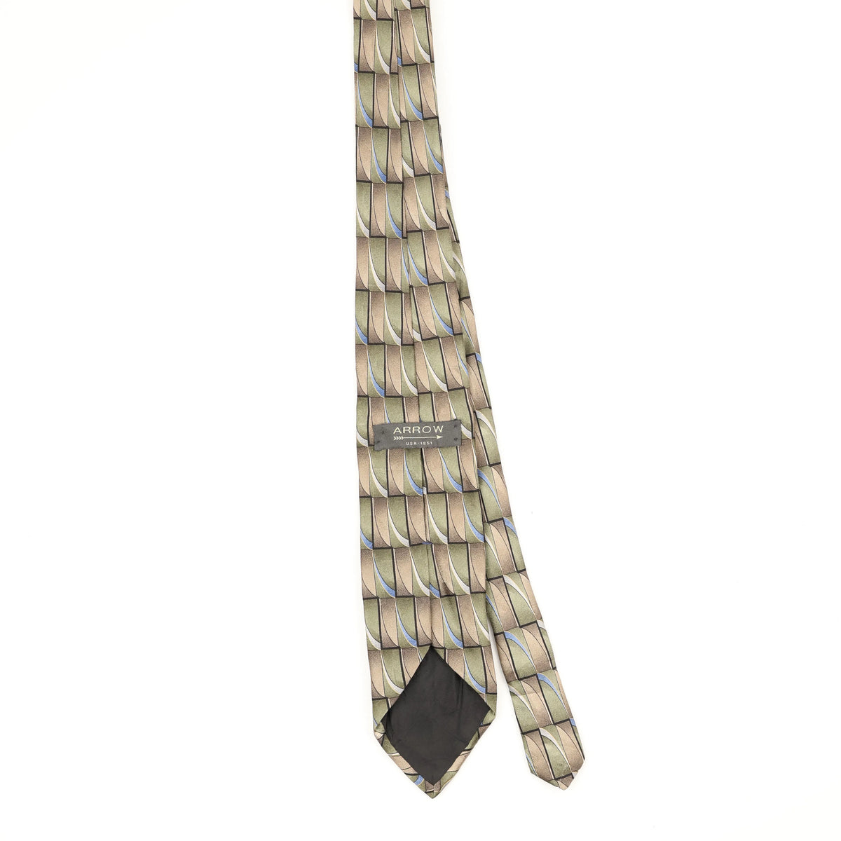 Back Back of Vintage 1990's Geometric Patterned Tie