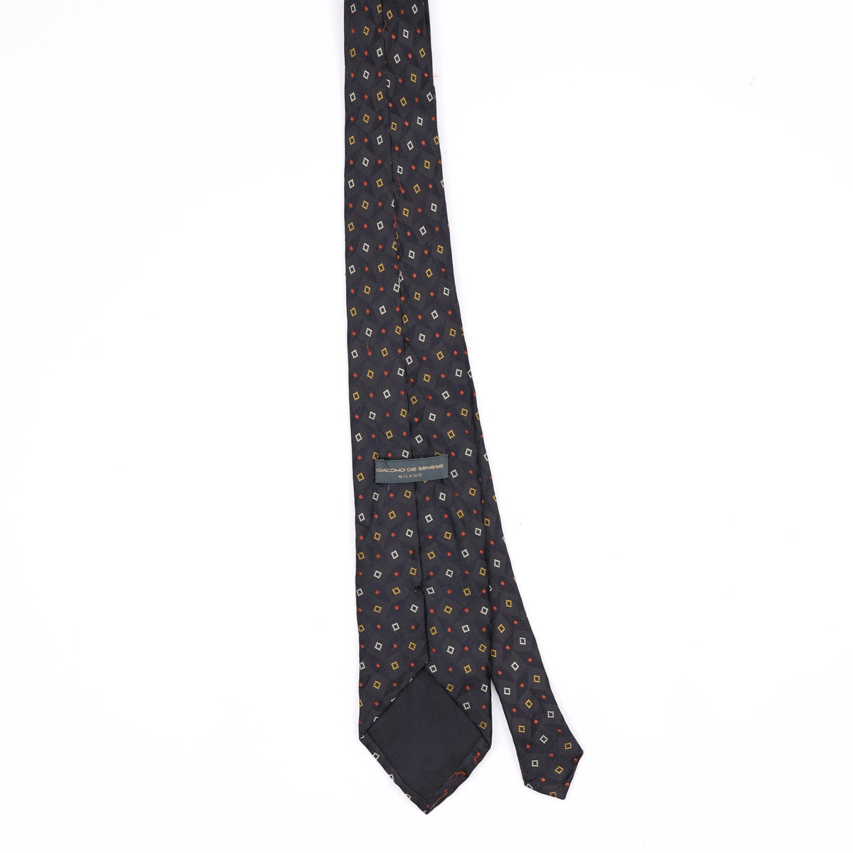 Back Back of Vintage 1990's Square Geometric Patterned Tie