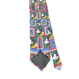 Back Back Detail of Vintage 1990's Disney Mickey Mouse Cartoon Patterned Tie