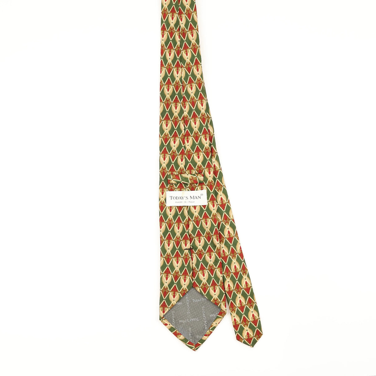 Back of Vintage 1990's Geometric Patterned Tie