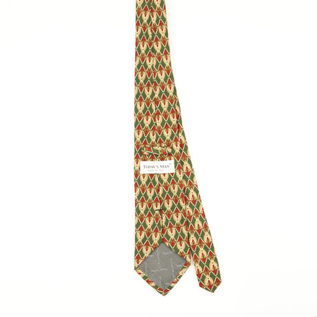 Back of Vintage 1990's Geometric Patterned Tie