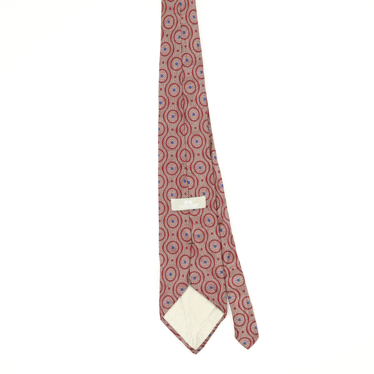 Back Back of Vintage 1990's Stafford Geometric Patterned Tie