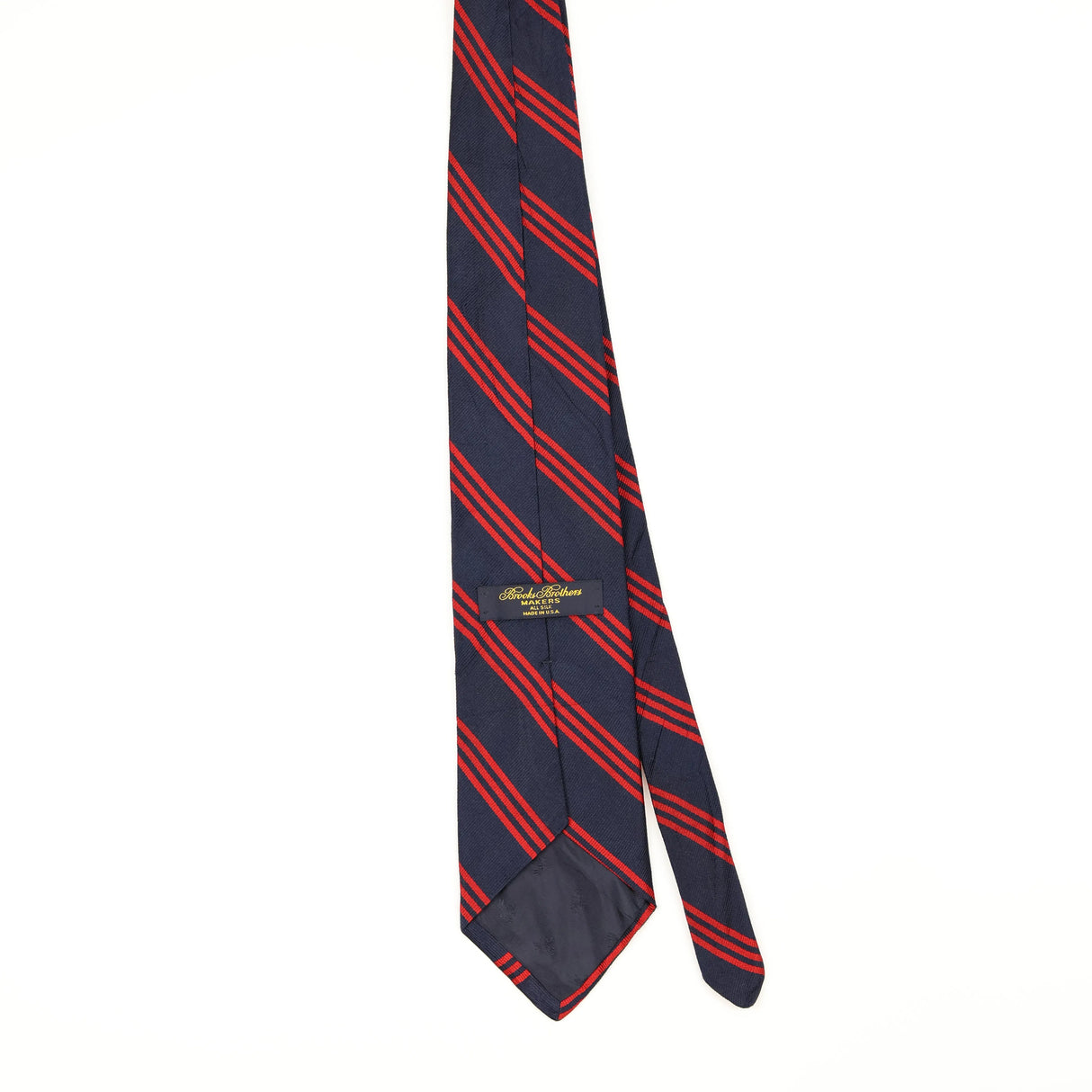 Back Back of Vintage 1990's Brooks Brothers Striped Patterned Tie