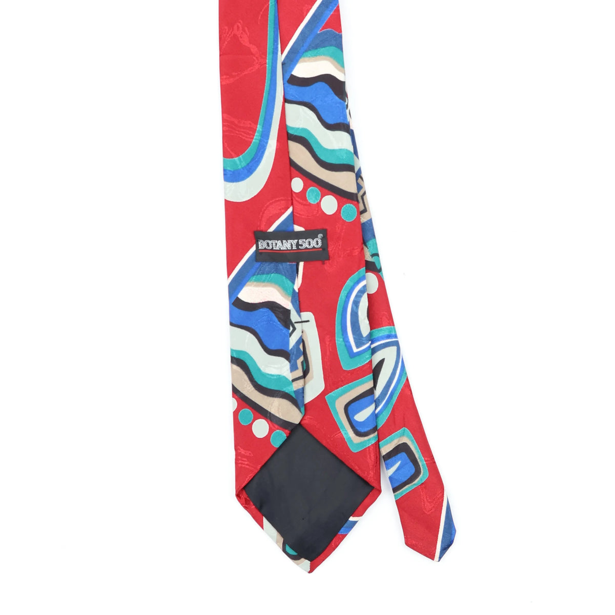 Back Back Detail of Vintage 1990's Botany 500 Abstract Patterned Tie