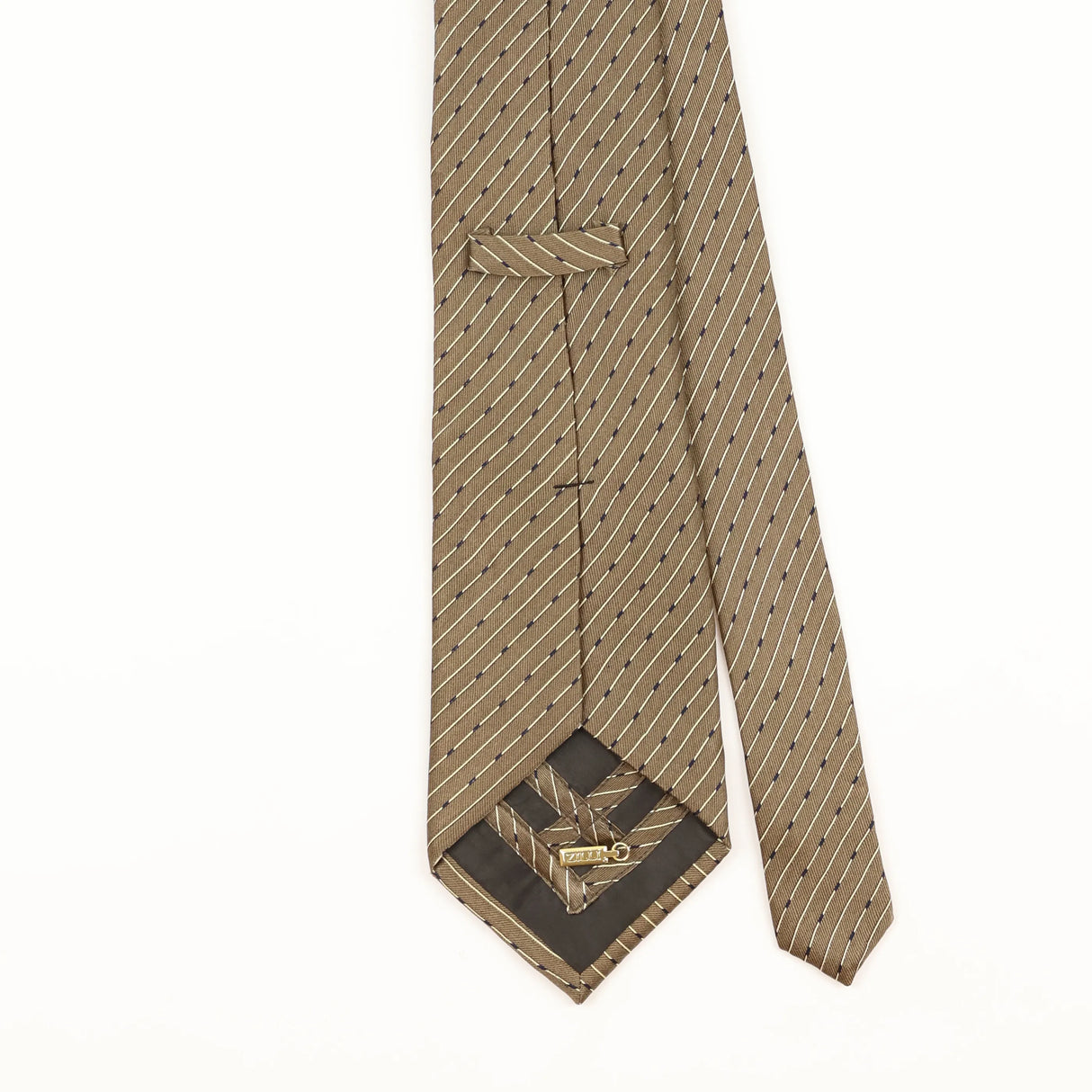 Back Detail of Vintage 1990's Zilli Geometric Patterned Tie