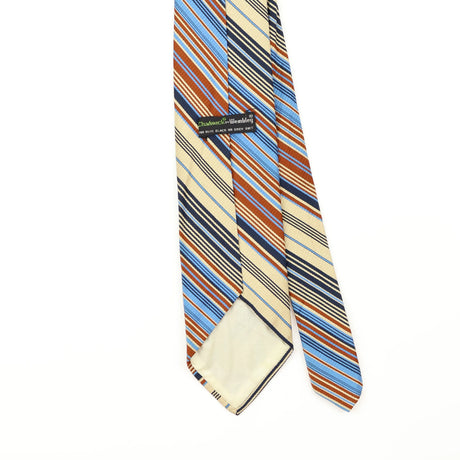 Back Detail of Vintage 1980's Wembley Striped Patterned Tie