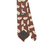 Back Back Detail of Vintage 1990's Hugo Boss Leaves Floral Patterned Tie