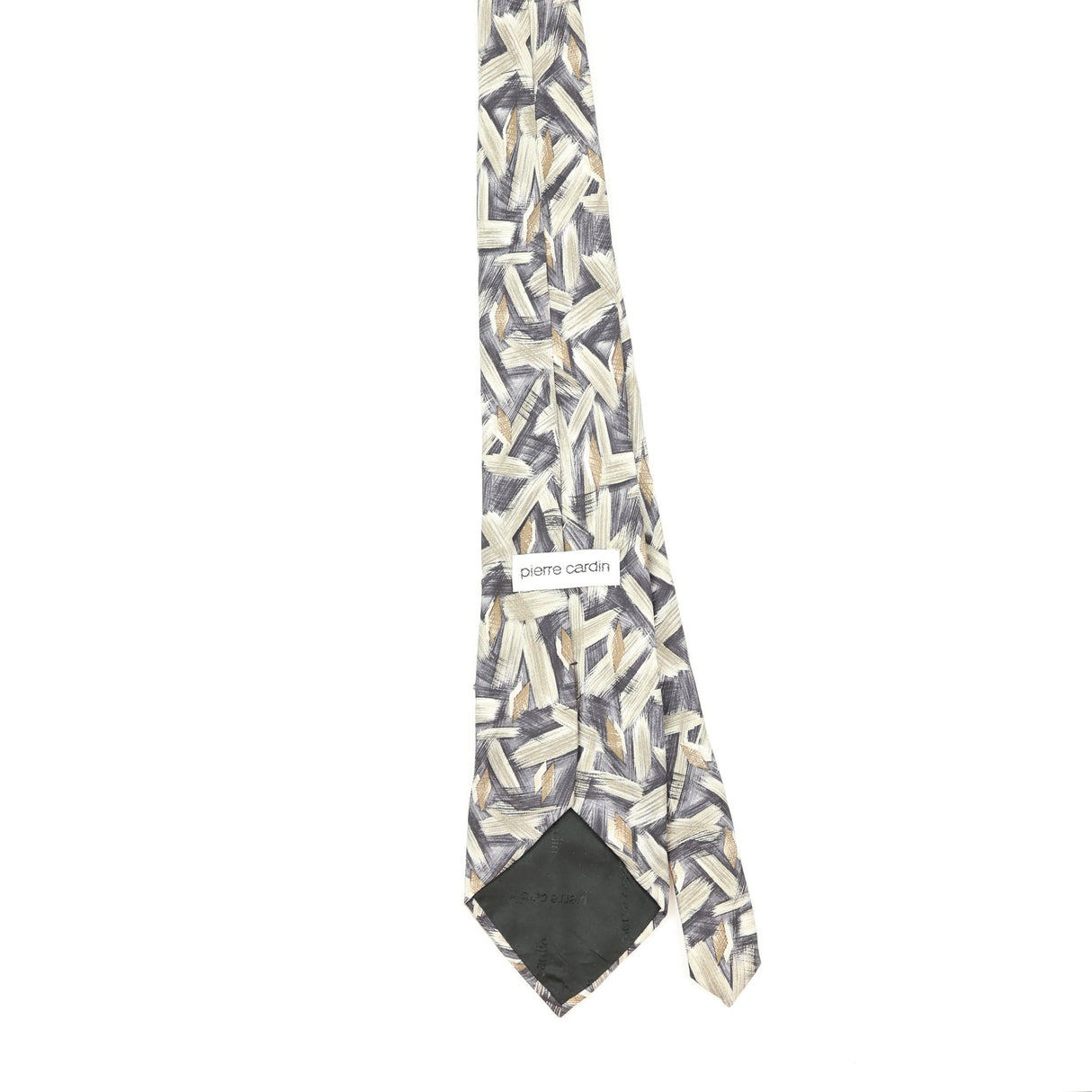 Back Back of Vintage 1990's Pierre Cardin Abstract Patterned Tie