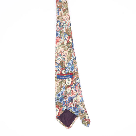 Back Back of Vintage 1990's Floral Patterned Tie