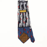 Back Back Detail of Vintage 1990's Pierre Balmain Circles Geometric Patterned Tie