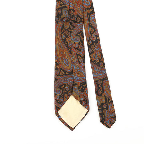 Back Detail of Vintage 1990's Paisley Patterned Tie