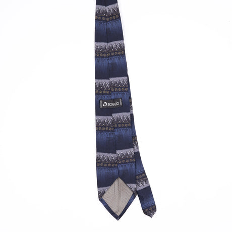 Back Back of Vintage 1990's Striped Patterned Tie
