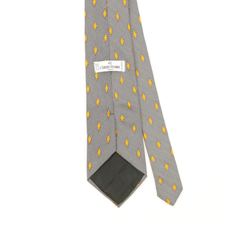 Back Detail of Vintage 1990's Cerruti 1881 Geometric Patterned Tie