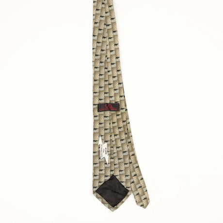Back Back of Vintage 1990's Grateful Dead Early Morning Rain Geometric Patterned Tie