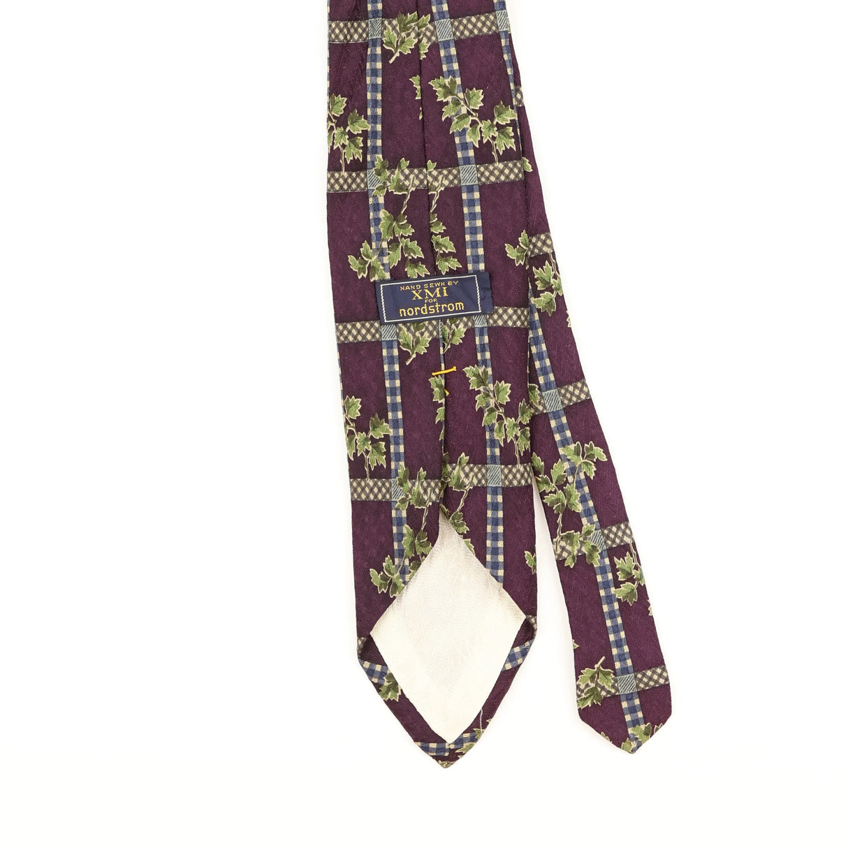 Back Detail of Vintage 1990's Nordstrom Floral Patterned Tie