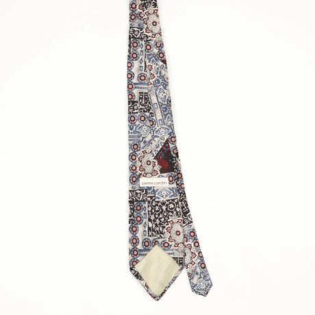 Back Back of Vintage 1990's Pierre Cardin Floral Patterned Tie