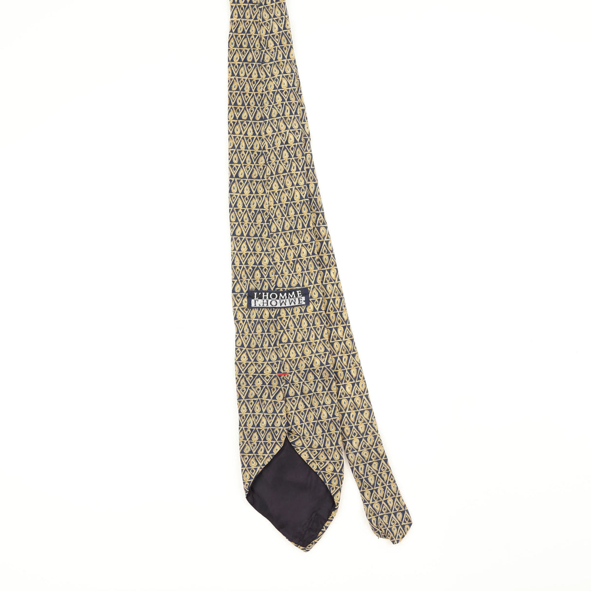 Back Back of Vintage 1990's Geometric Patterned Tie