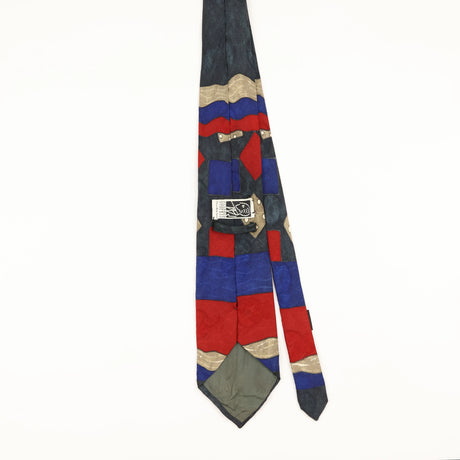 Back of Vintage 1990's Abstract Patterned Tie