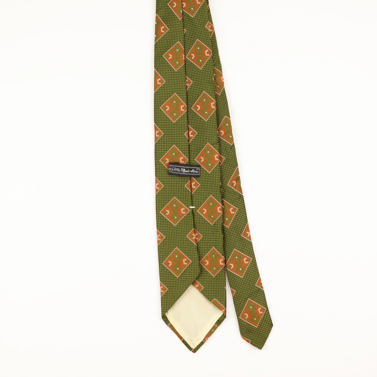 Back of Vintage 1980's Sears Geometric Patterned Tie