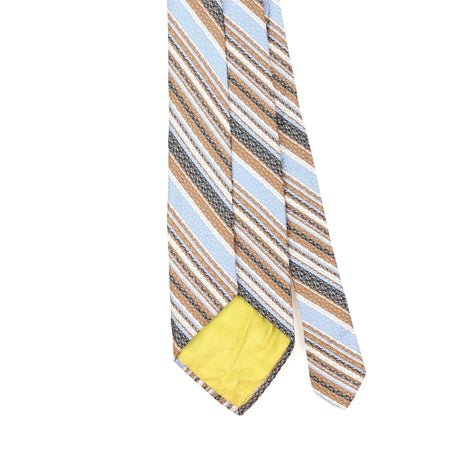 Back Back Detail of Vintage 1970's Union Made Striped Patterned Tie