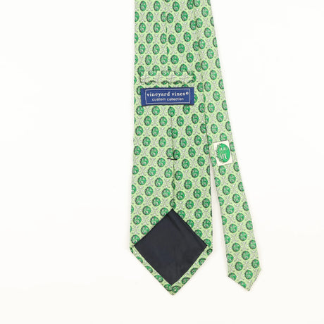 Back Detail of Vintage 1990's Vineyard Vines Golf Geometric Patterned Tie