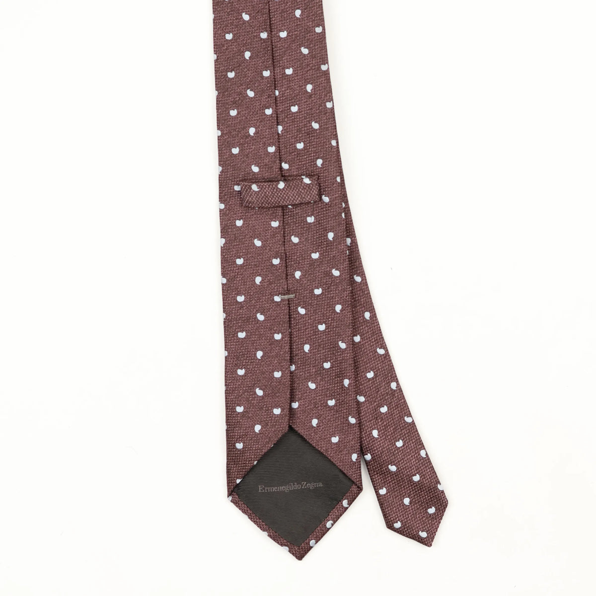 Back Back Detail of Vintage 1990's Ermenegildo Zegna Paisley Patterned Tie