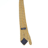 Back Back of Vintage 1990's Brooks Brothers Feathers Geometric Patterned Tie