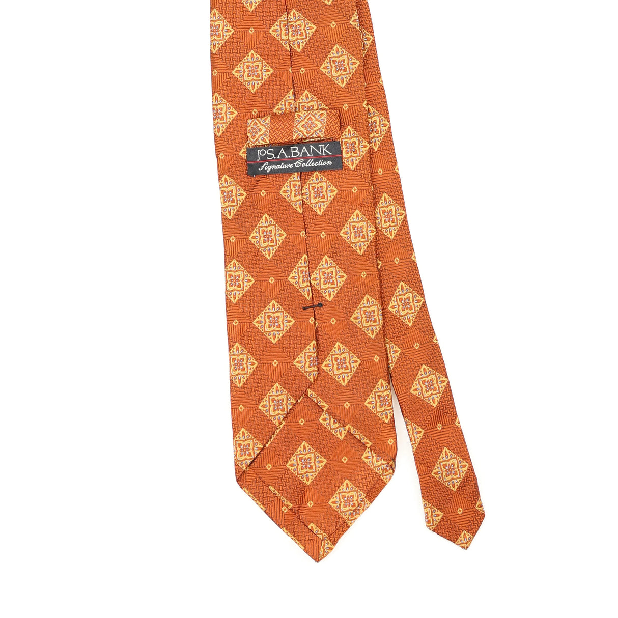 Back Back Detail of Vintage 1990's Jos. A. Bank Geometric Patterned Tie