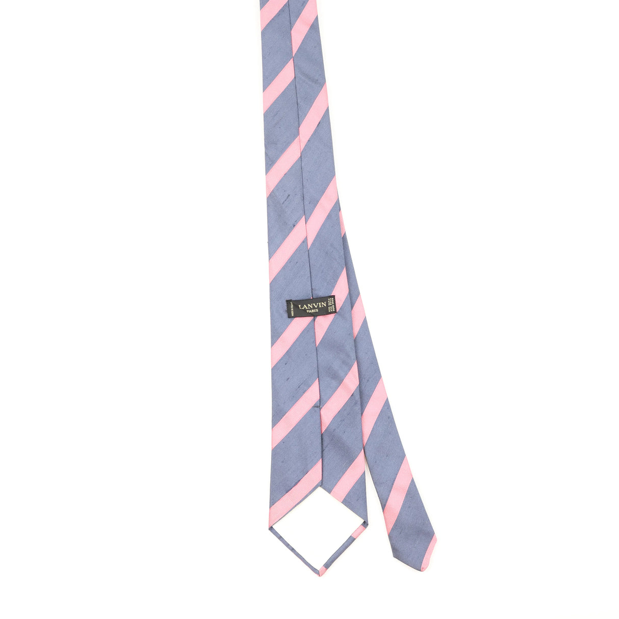 Back of Vintage 1990's Lanvin Striped Patterned Tie