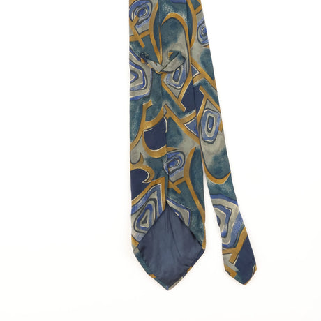 Back Detail of Vintage 1990's Geoffrey Beene Abstract Patterned Tie