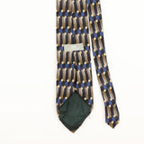 Back Detail of Vintage 1990's Stafford Geometric Patterned Tie