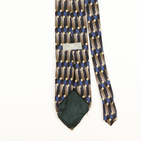 Back Detail of Vintage 1990's Stafford Geometric Patterned Tie
