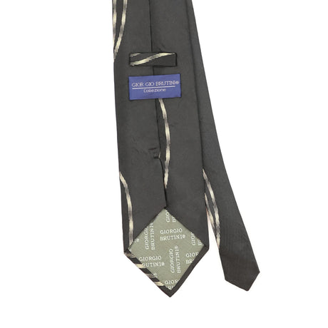 Back Detail of Vintage Giorgio Brutini Waves Abstract Patterned Tie