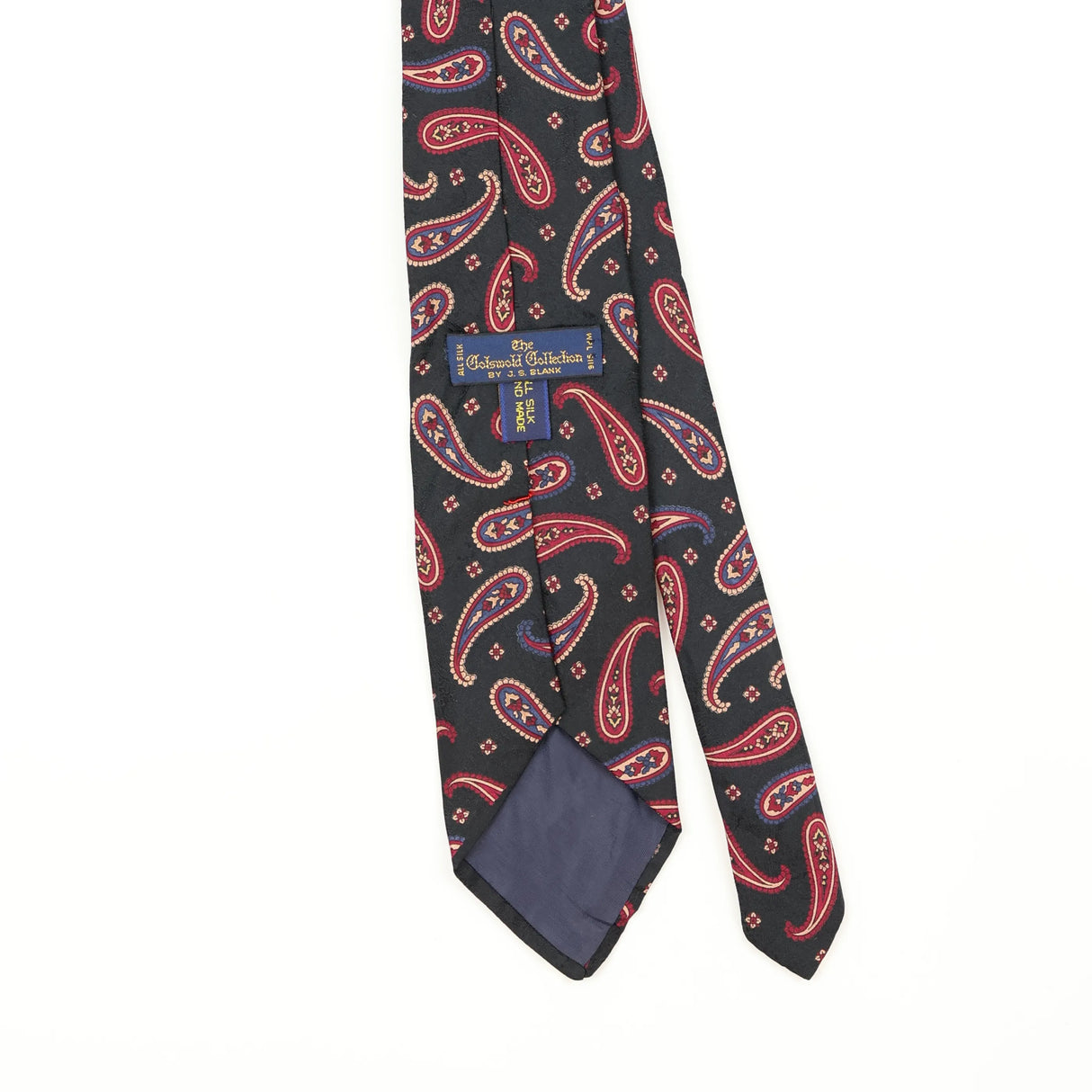 Back Back Detail of Vintage 1990's U.S. Polo Assn. Paisley Patterned Tie