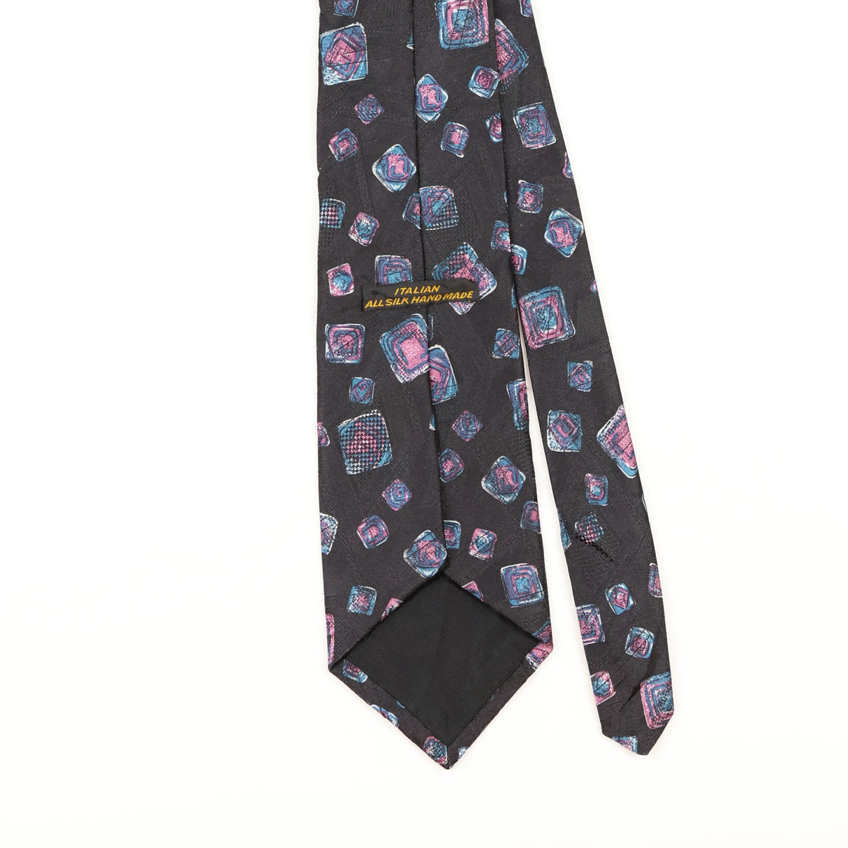 Back Detail of Vintage 1990's Geometric Patterned Tie