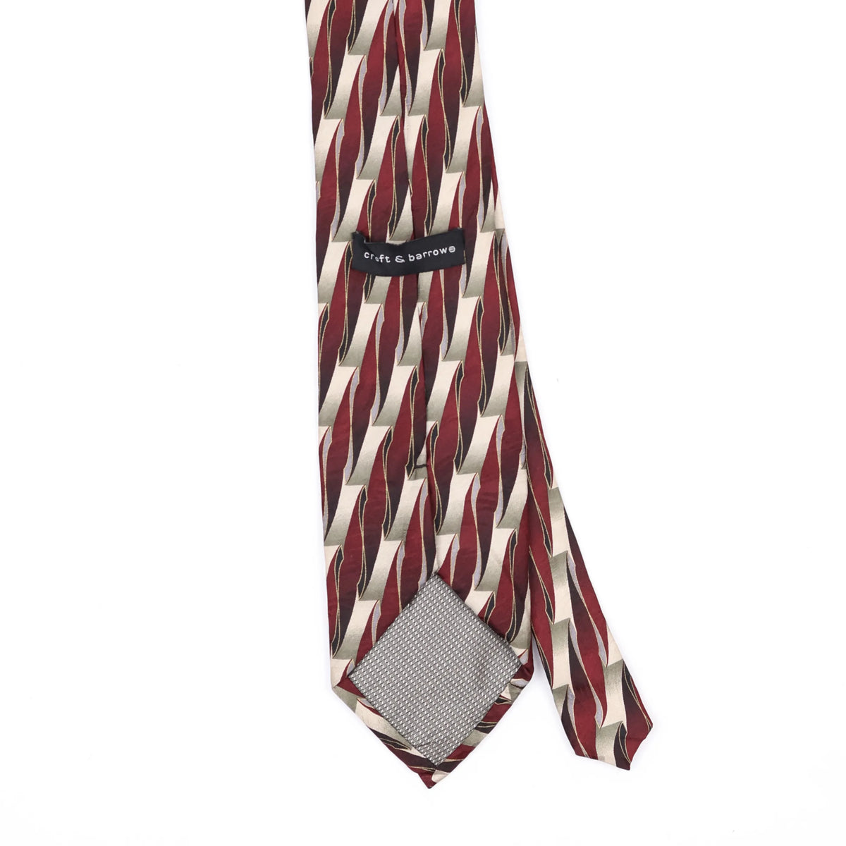 Back Back Detail of Vintage Croft & Barrow Geometric Patterned Tie