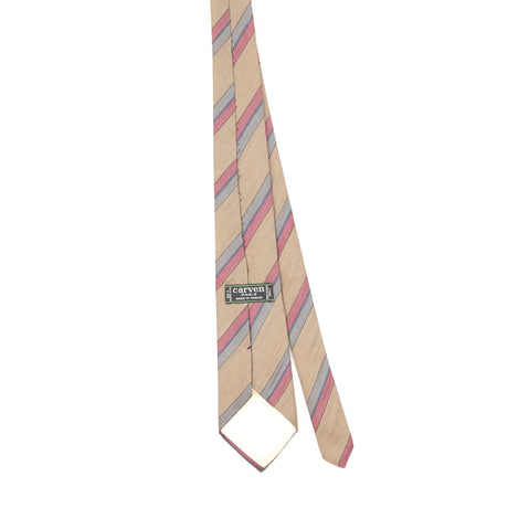 Back of Vintage 1980's Carven Striped Patterned Tie