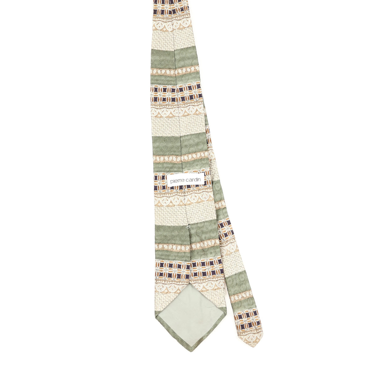 Back Back of Vintage 1990's Pierre Cardin Geometric Patterned Tie
